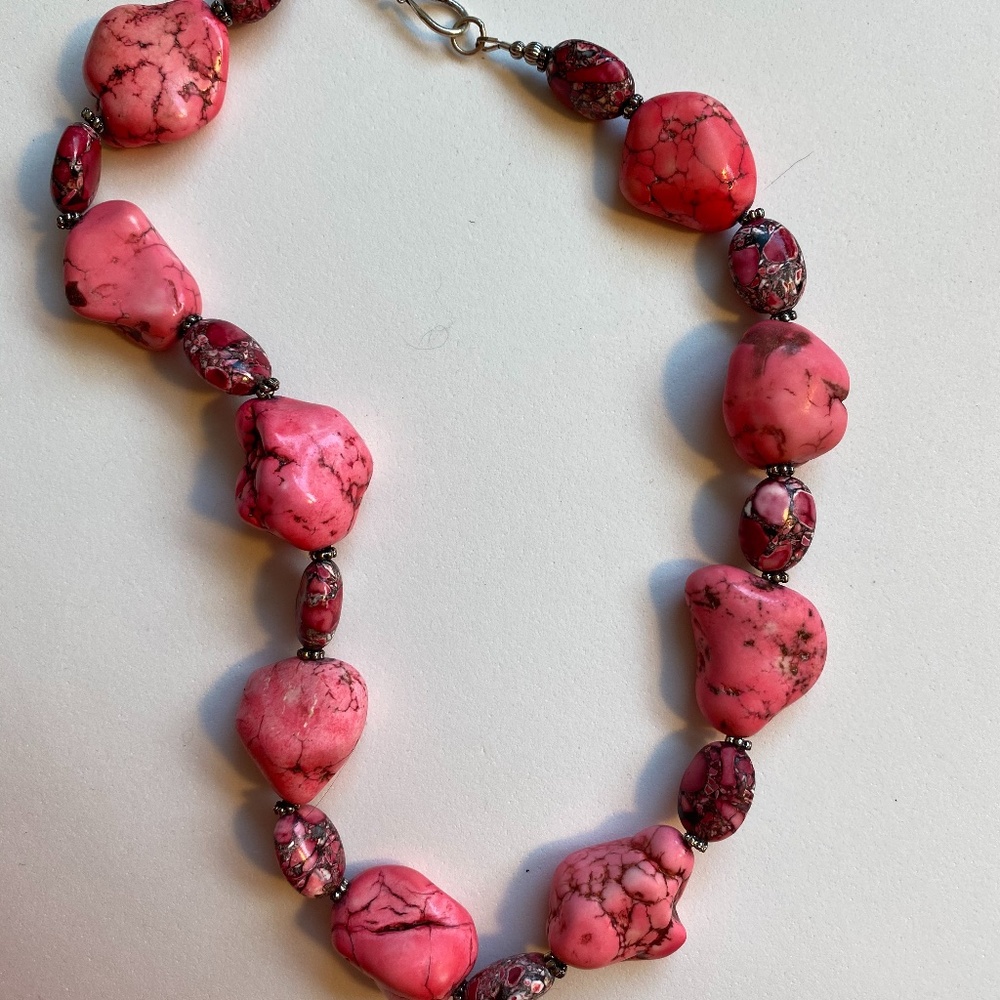 Hot Pink Chunky Necklace